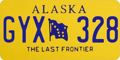 AK license plate GYX328
