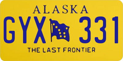 AK license plate GYX331