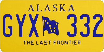 AK license plate GYX332