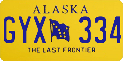 AK license plate GYX334