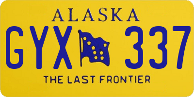 AK license plate GYX337