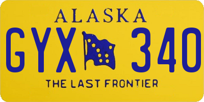 AK license plate GYX340