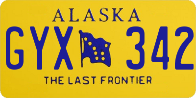 AK license plate GYX342