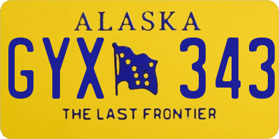 AK license plate GYX343