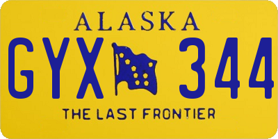 AK license plate GYX344