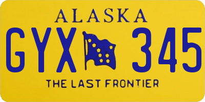 AK license plate GYX345