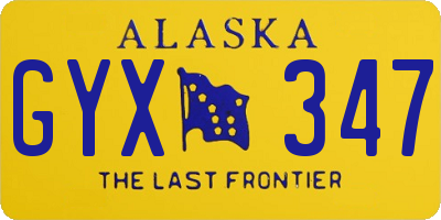 AK license plate GYX347