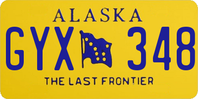 AK license plate GYX348