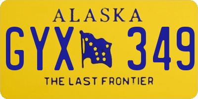 AK license plate GYX349