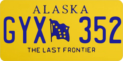 AK license plate GYX352