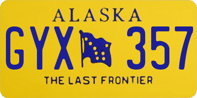 AK license plate GYX357