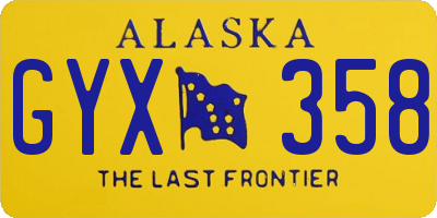 AK license plate GYX358