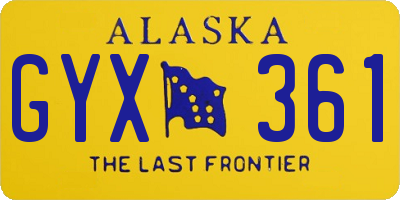 AK license plate GYX361