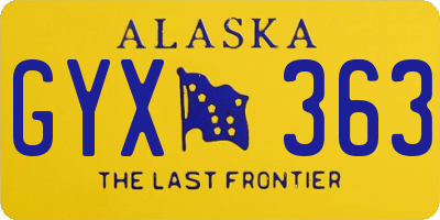 AK license plate GYX363