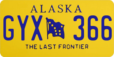 AK license plate GYX366
