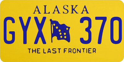 AK license plate GYX370