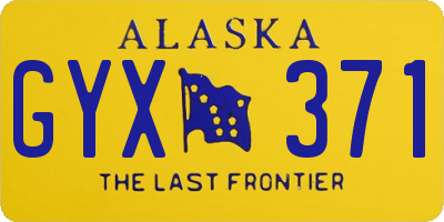 AK license plate GYX371
