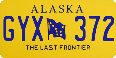 AK license plate GYX372