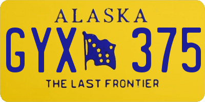 AK license plate GYX375