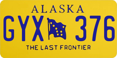 AK license plate GYX376