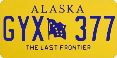 AK license plate GYX377