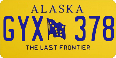 AK license plate GYX378