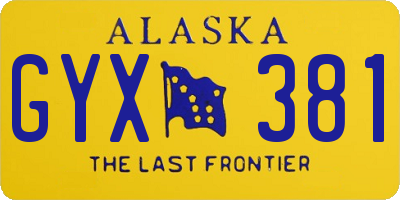 AK license plate GYX381