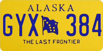 AK license plate GYX384