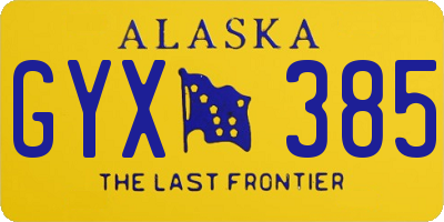 AK license plate GYX385