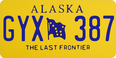 AK license plate GYX387
