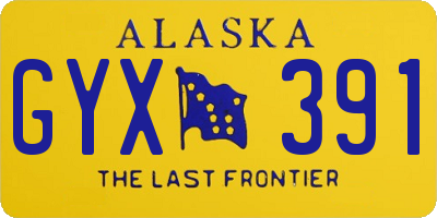 AK license plate GYX391