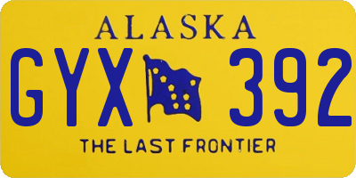 AK license plate GYX392