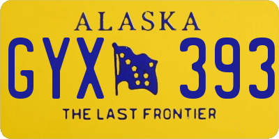AK license plate GYX393