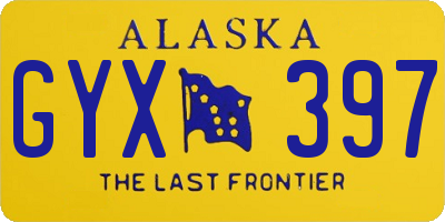 AK license plate GYX397
