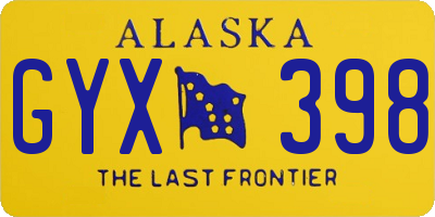 AK license plate GYX398