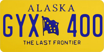 AK license plate GYX400