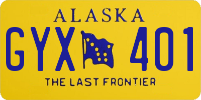 AK license plate GYX401