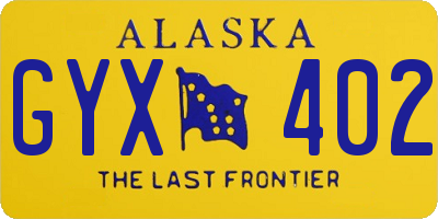 AK license plate GYX402