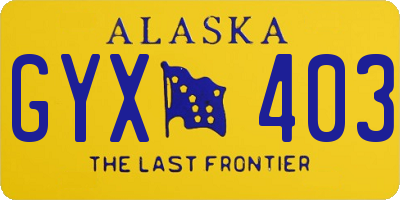 AK license plate GYX403