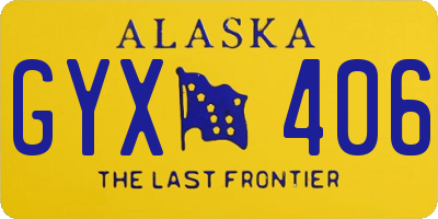 AK license plate GYX406