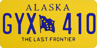 AK license plate GYX410