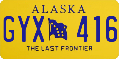 AK license plate GYX416