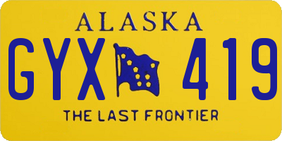 AK license plate GYX419