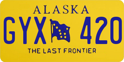 AK license plate GYX420