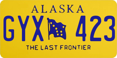 AK license plate GYX423