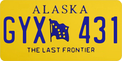 AK license plate GYX431