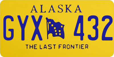 AK license plate GYX432