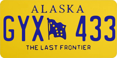 AK license plate GYX433