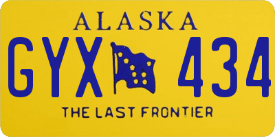 AK license plate GYX434
