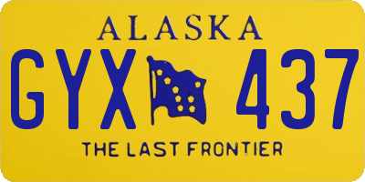 AK license plate GYX437